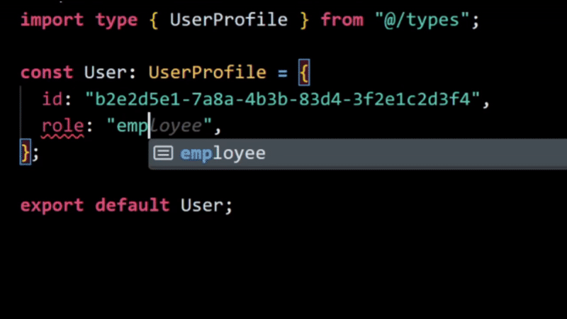 Reproducing resolved union types — code snippet