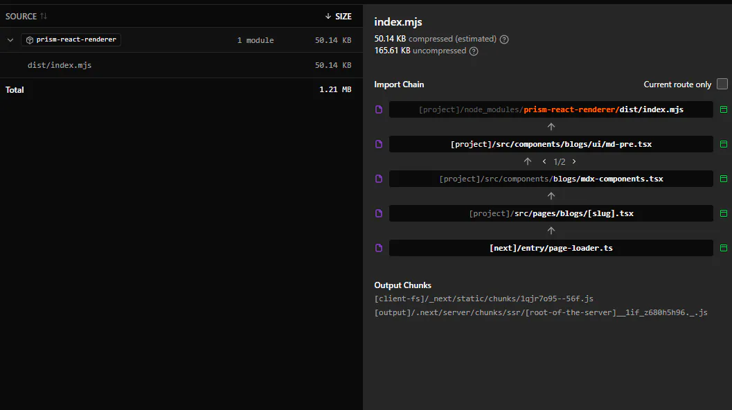 prism-react-renderer in table view import chain prism-react-renderer in table view import chain