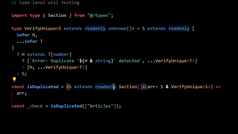 Demonstration reference to 'readonly' keyword